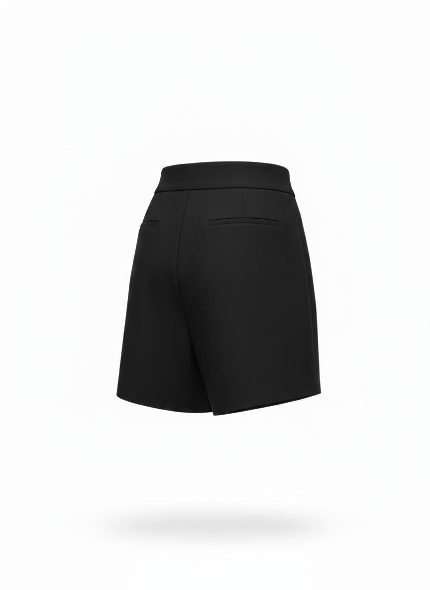 Black High-Waist Short for Women