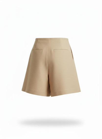 Beige A-Line Short for Women