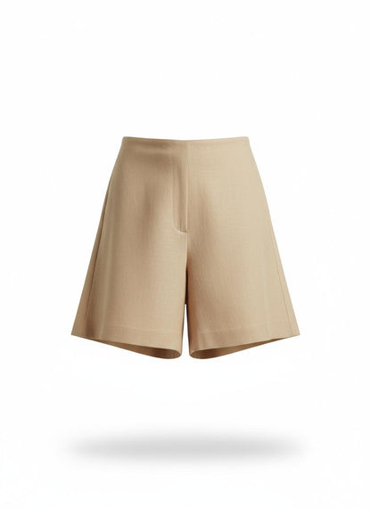 Beige A-Line Short for Women