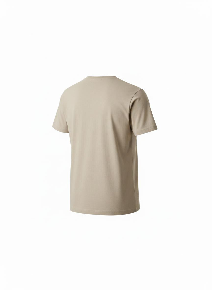 Beige Pocket T-Shirt for Men