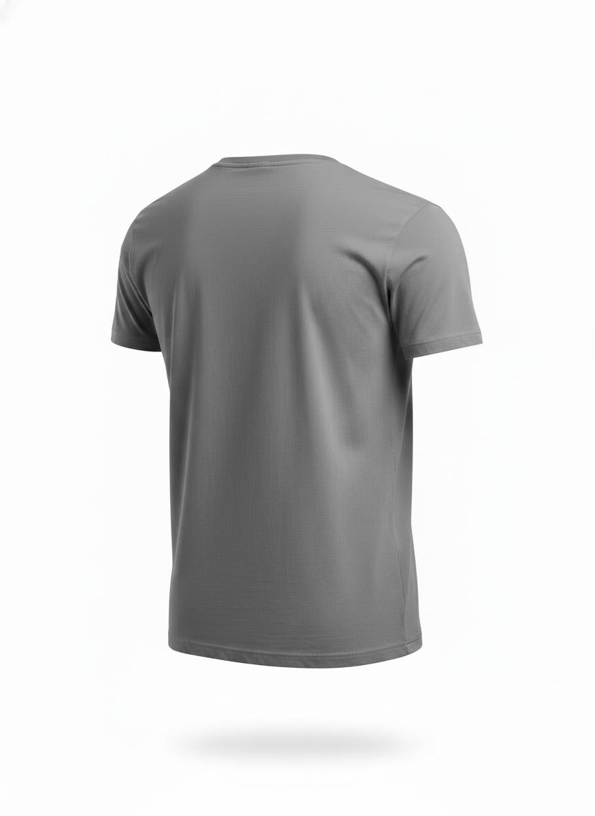 Gray V-Neck T-Shirt for Men