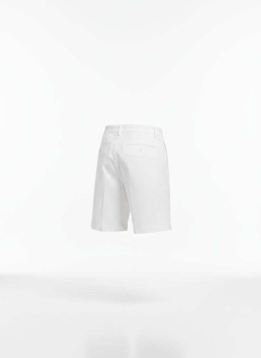 White Panelled Short for Men