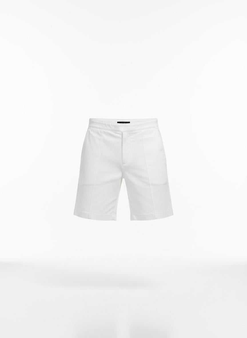 White Panelled Short for Men