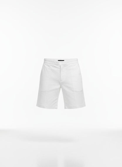 White Panelled Short for Men