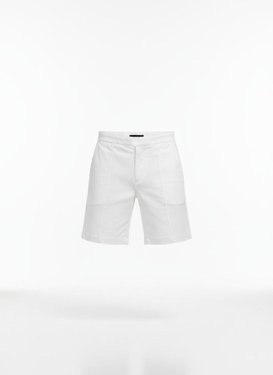 White Panelled Short for Men