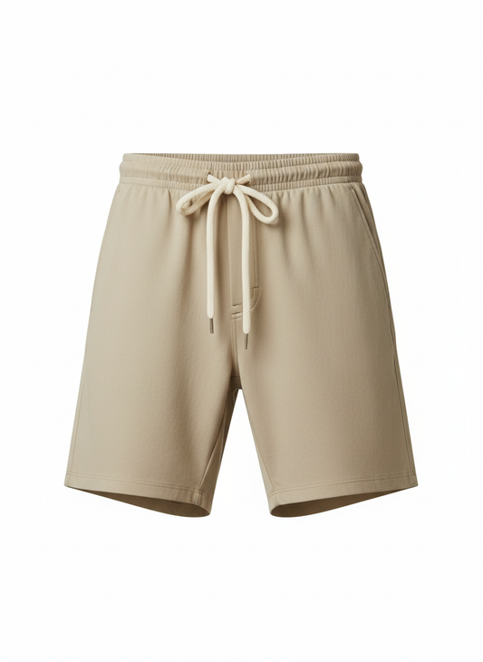 Beige Drawstring Short for Men