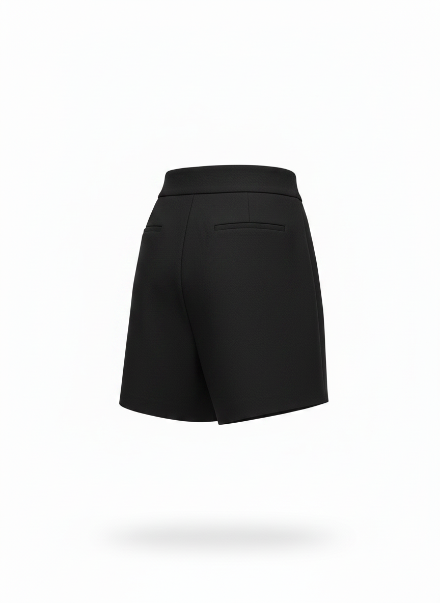 Black High-Waist Short for Women
