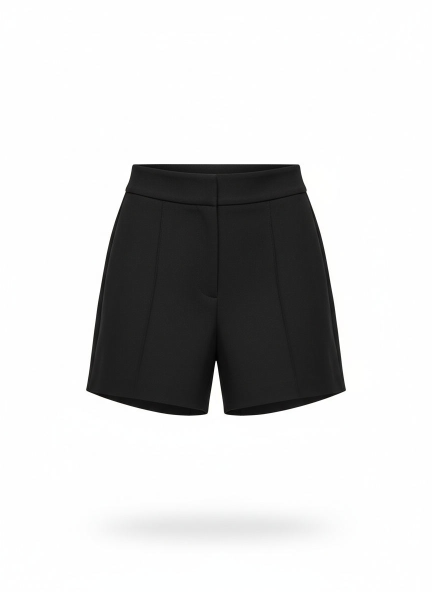Black High-Waist Short for Women