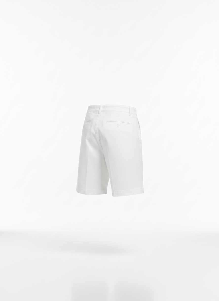 White Panelled Short for Men