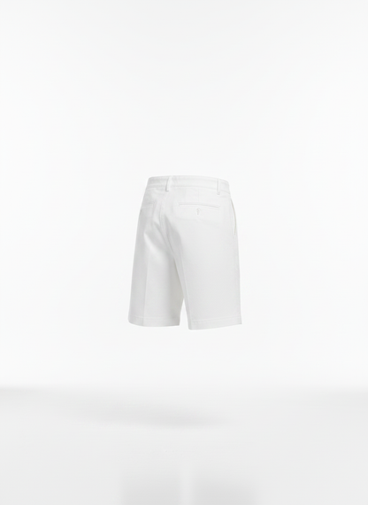 White Panelled Short for Men