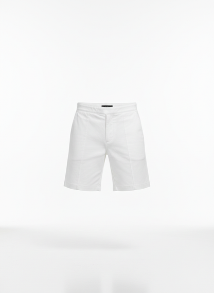 White Panelled Short for Men